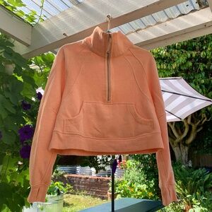 Lululemon Funnel Neck Scuba Tangerine Orange XS/S Like New